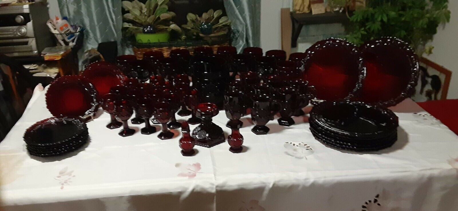 Ruby Red Cape Cod Avon Glass Collection