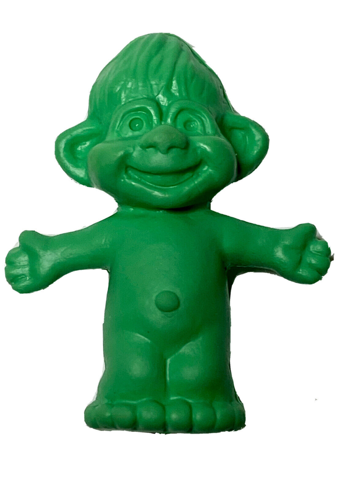 Vintage Diener Figural Treasure Troll Rubber Pencil Top Topper Eraser Green 1992
