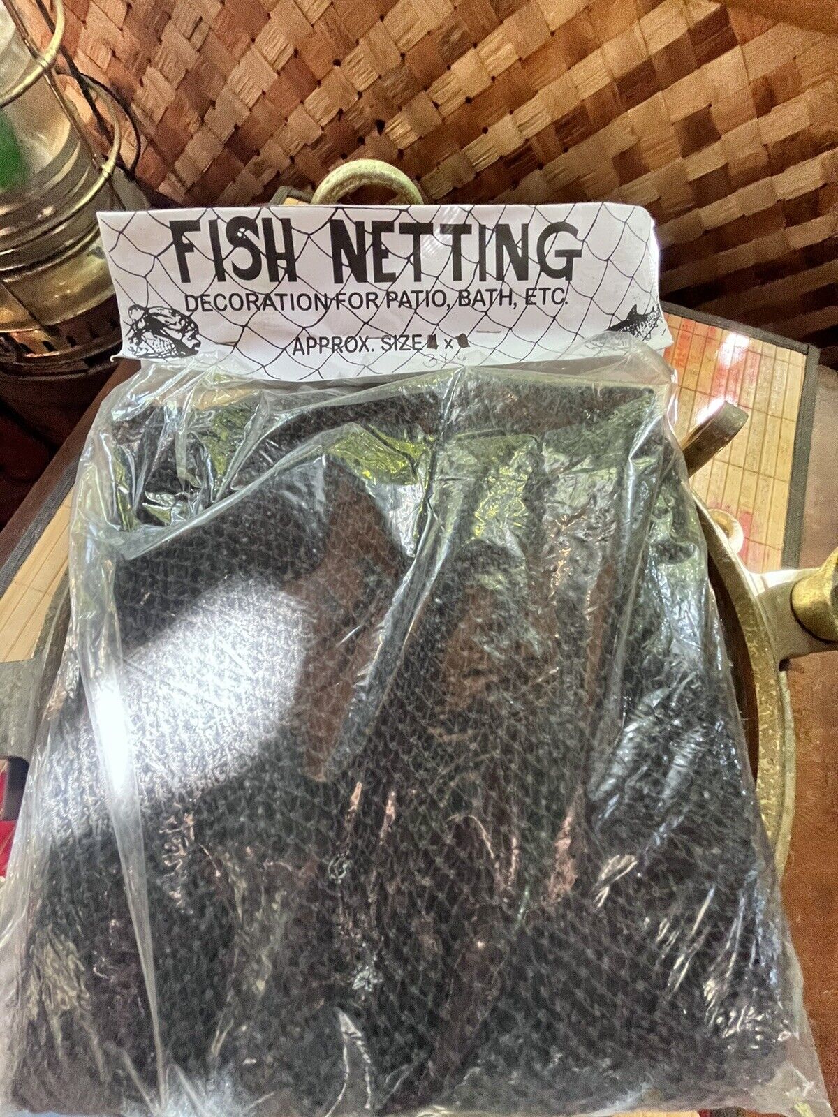 3’x5’ Approx. Used Fish Net Black Great For Decorating
