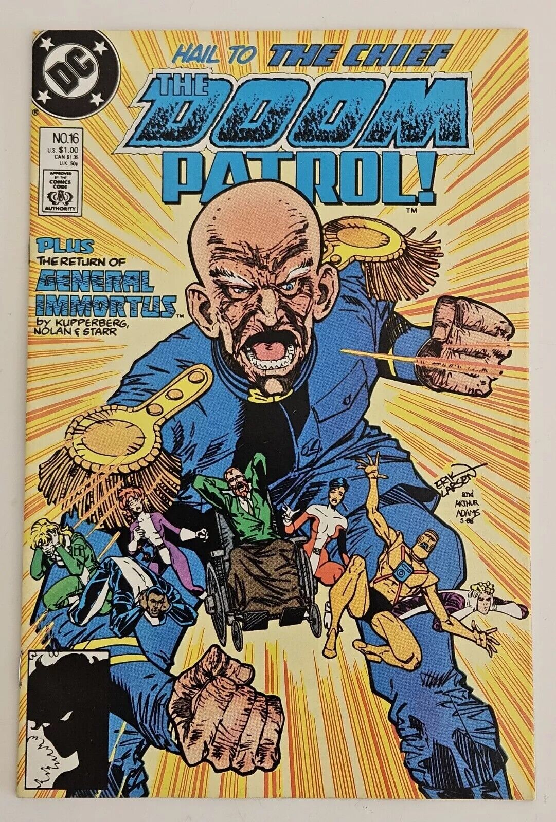 Doom Patrol Comic Book #16 DC Comics January 1989 Erik Larsen Animation Art