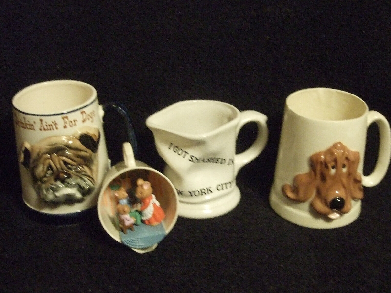 Vintage 4 Cute Mugs Cups You'll Want These