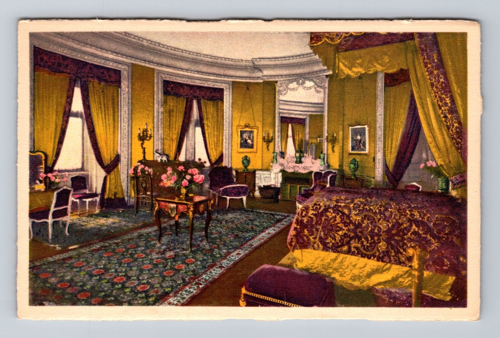 Biltmore NC-North Carolina, Biltmore House Bedroom, Antique Vintage Postcard