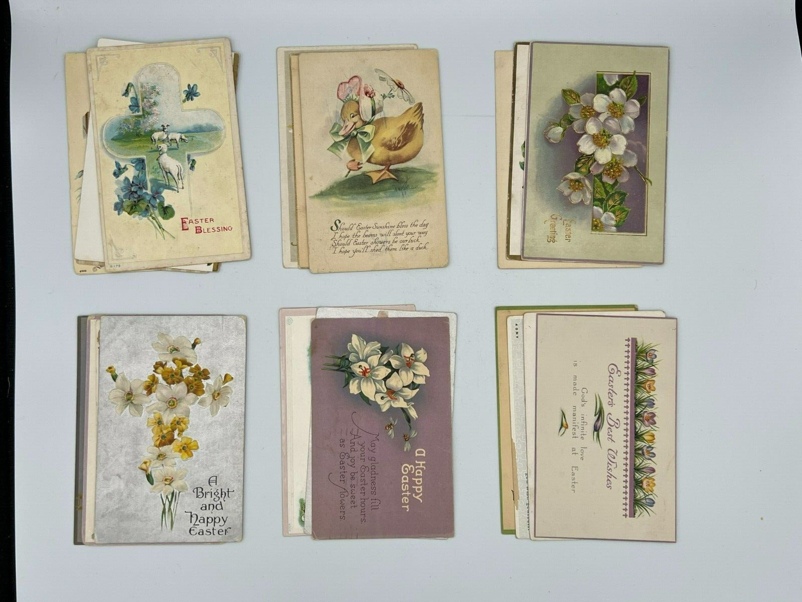 Antique Lot of 21 Used Easter Post Cards 1908 to 1935