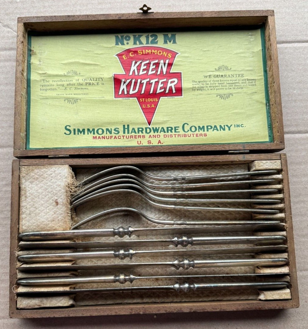 Vintage Keen Kutter Silverware Fork/Knife Advertising Box Set