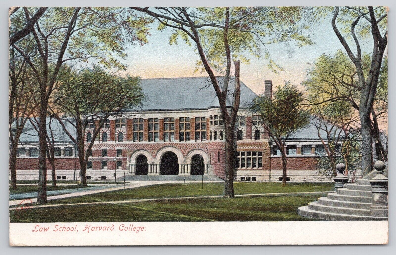 1910 Harvard University Law School Harvard Cambridge Massachusetts MA Postcard