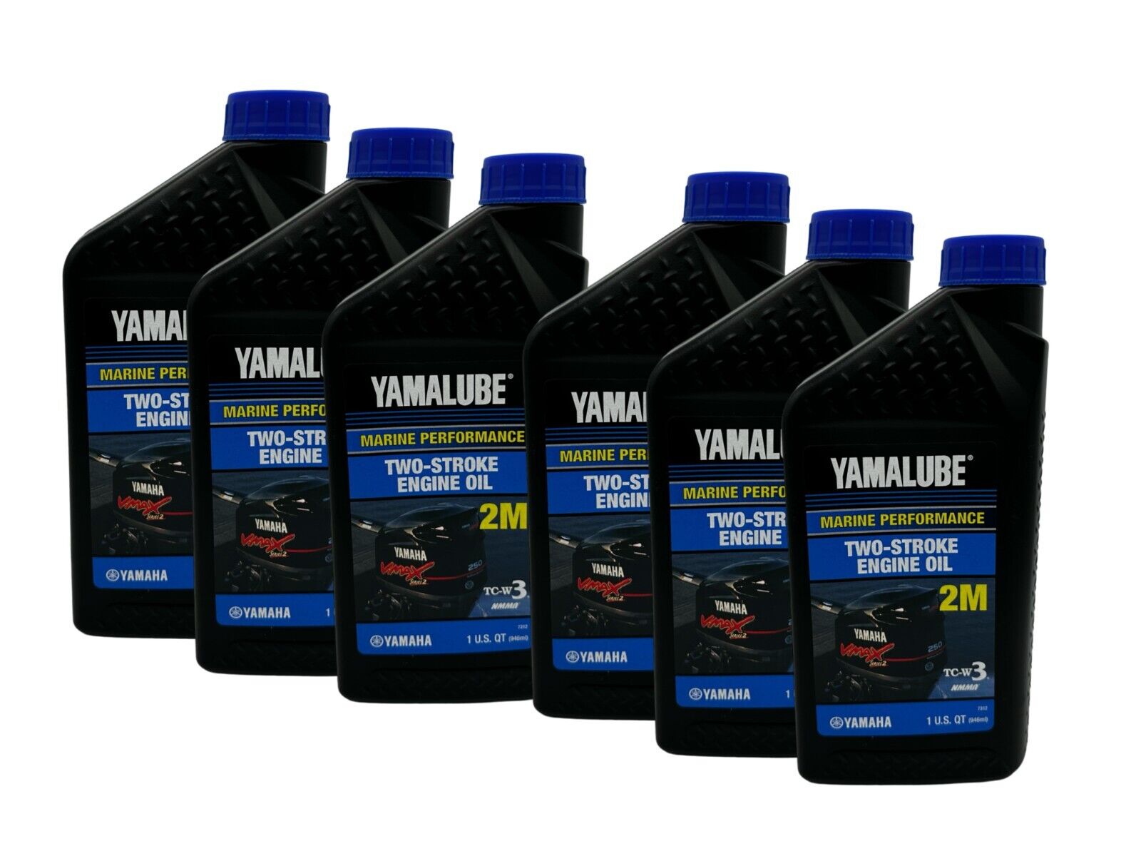 Yamaha Yamalube Semi-Synthetic 2-Stroke Marine Engine Oil LUB-2STRK-M1-12-6PACK