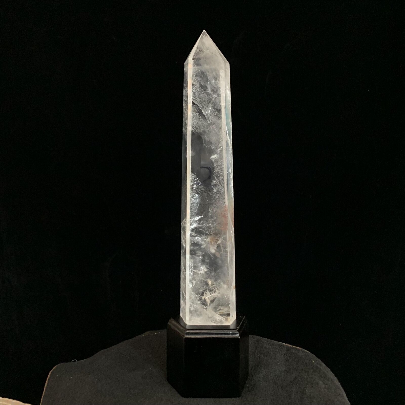 4.81LB rare Natural clear Quartz crystal obelisk Dot magic Reiki healing +base