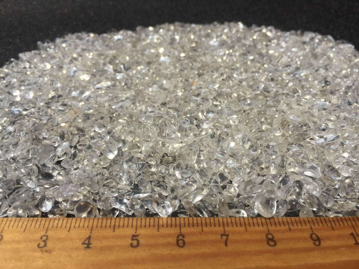 1/2 lb Tiny A+ Super Clear Quartz Crystal XX-mini Tumbled Chip Fine Transparence