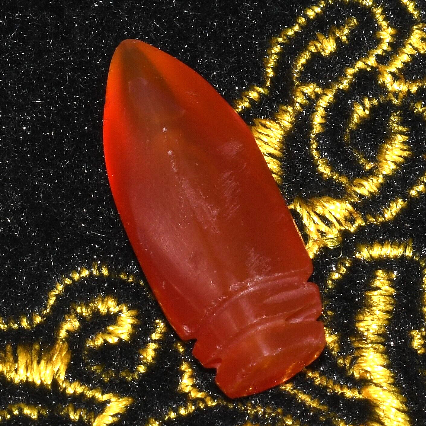 Large Ancient Old Burmese Pyu Culture Carnelian Amulet Bead over 1500 Years Old
