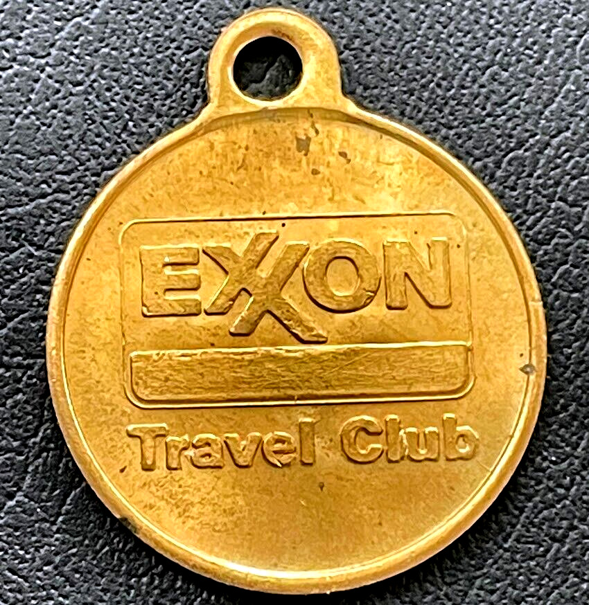 EXXON Fuel Gas Travel Club Keychain Fob Token Coin Service Station Collectible