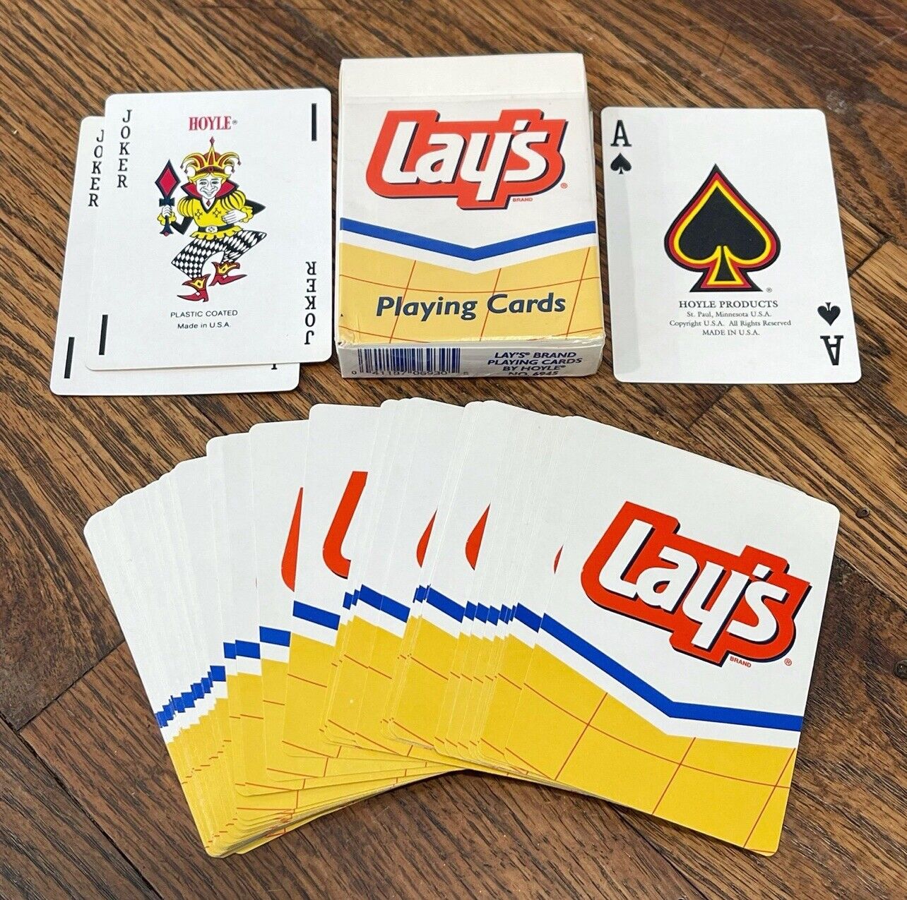 Vintage Lay’s Brand Playing Cards Hoyle No. 6945 Potato Chip Bag Deck RARE VGC