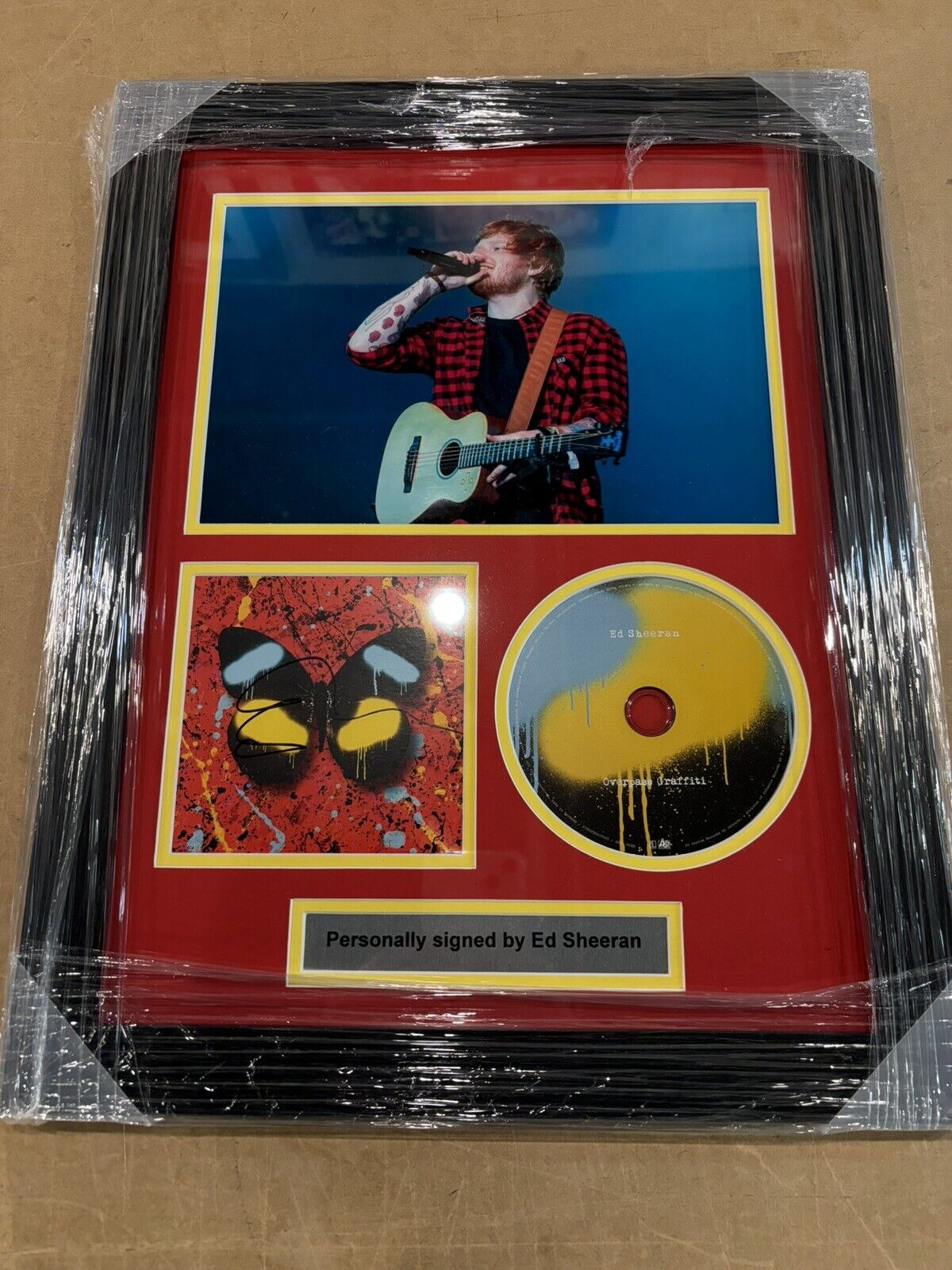 Ed Sheeran Signed CD Album Cover  with CD - Framed - Brand New