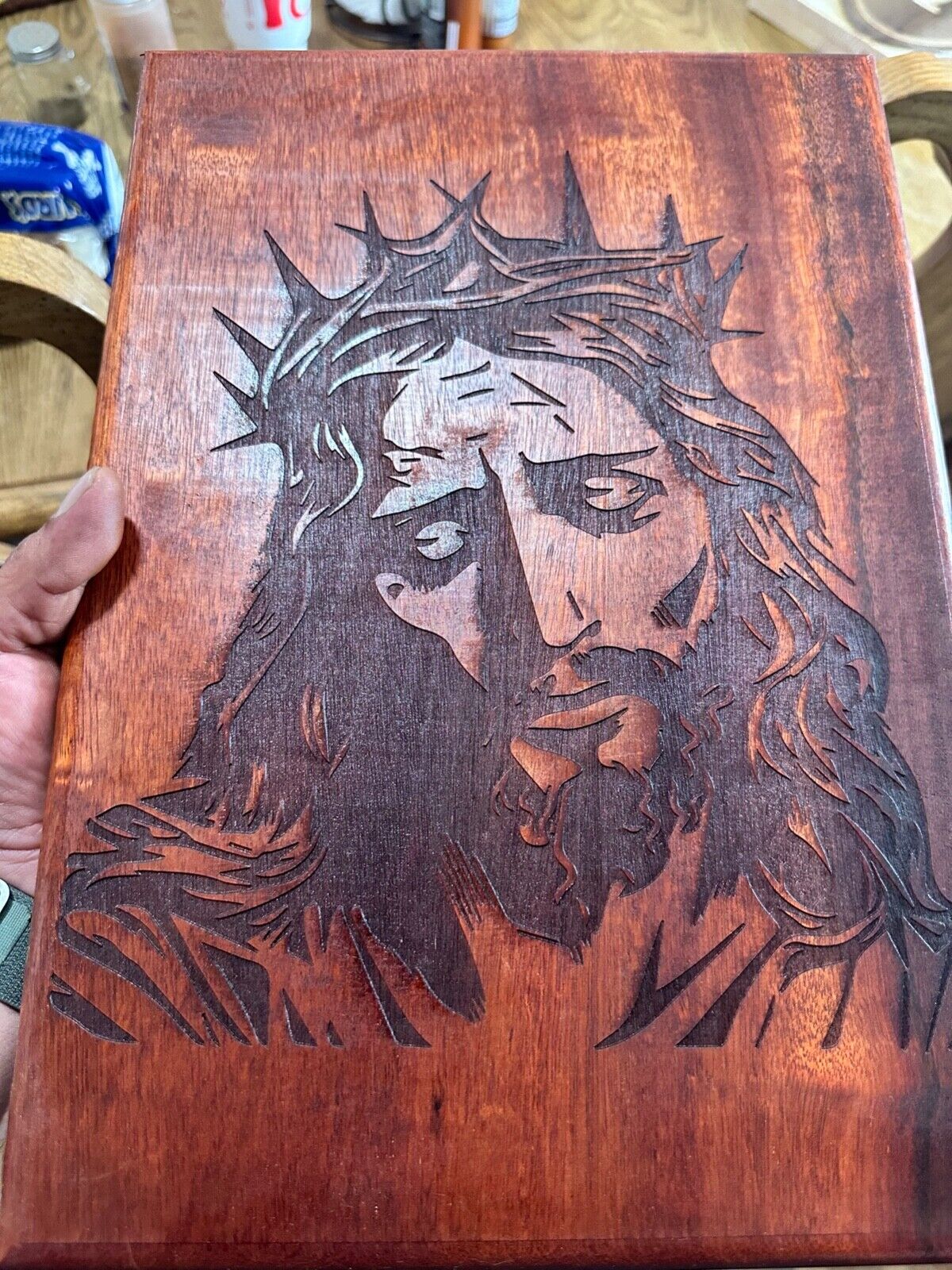 decorative Jesus plaque. 10.5in X 15in. 