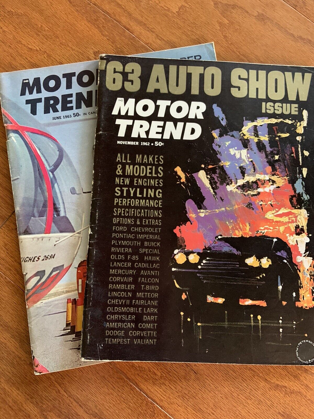 2 1960’s Motor Trend Magazines