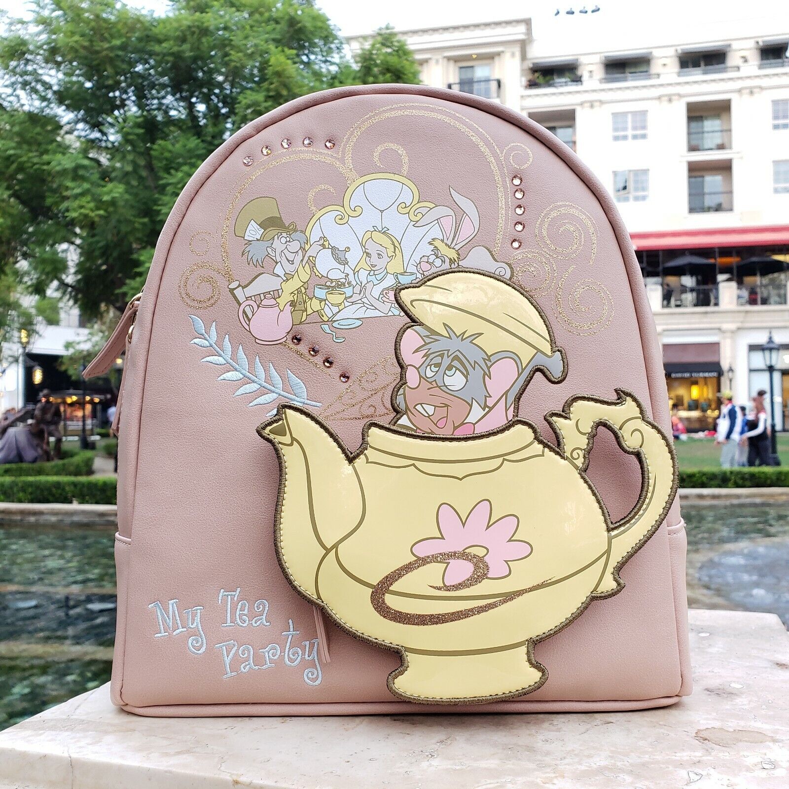 Danielle Nicole Disney Alice in Wonderland Tea Party Mini Backpack New