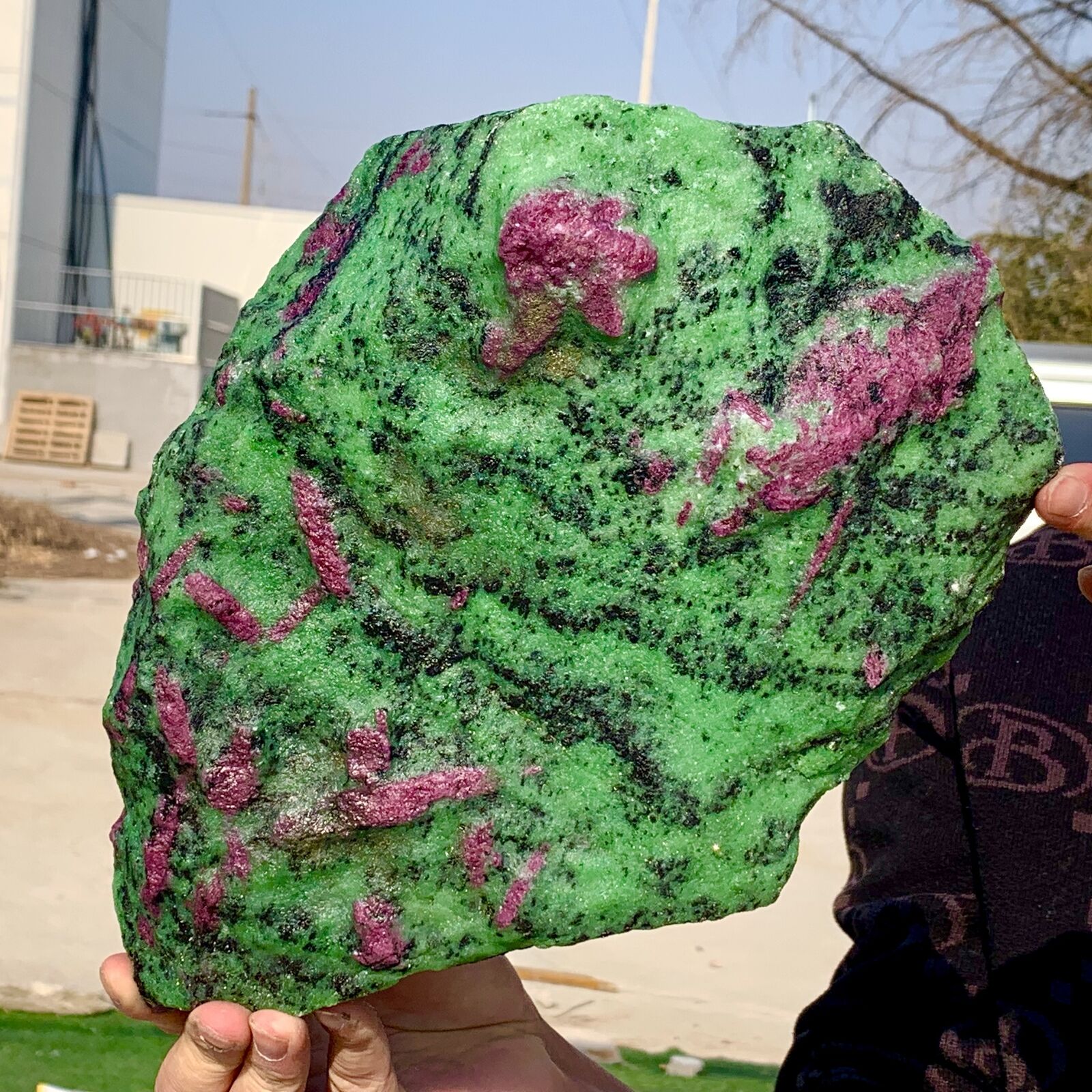 13.03LB Natural green Ruby zoisite (anylite) crystal Chakra Healing Energy