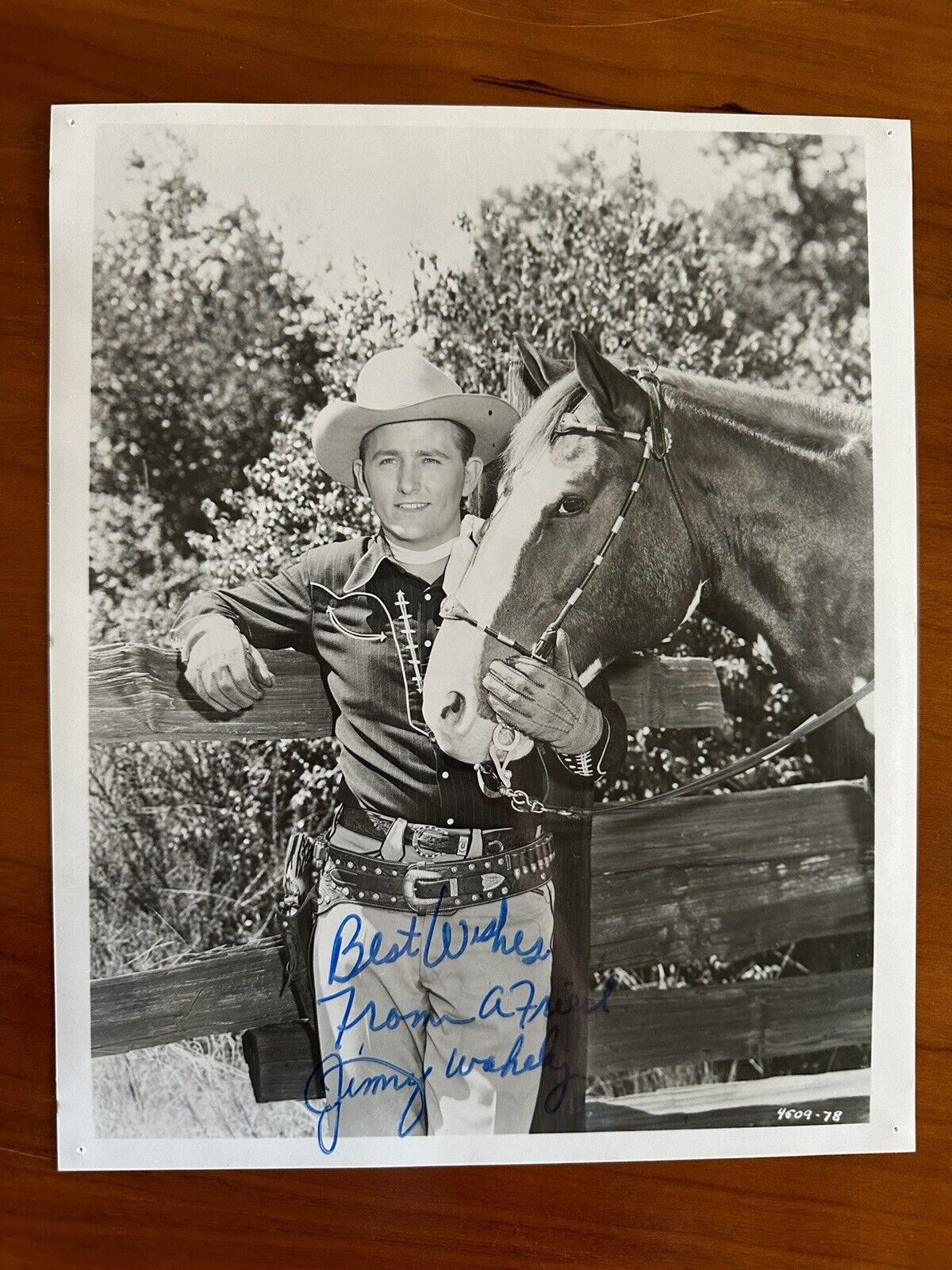 Jimmy Wakely Signed Vintage Photo Cowboy Movies Westerns Music