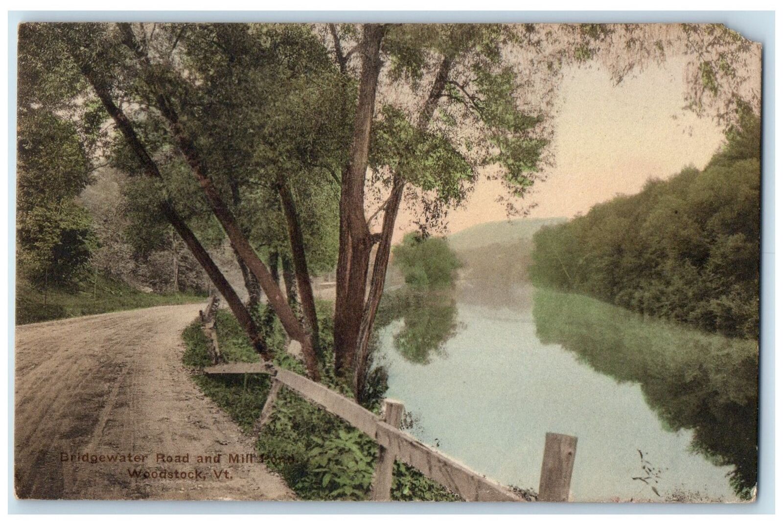 c1910\'s Bridgewater Road And Mills Woodstock Vermont VT Unposted River Postcard