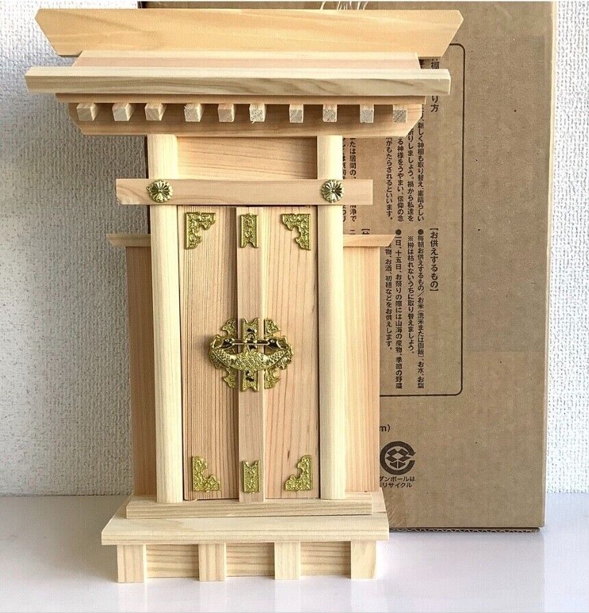 kamidana Japanese home Shinto Shirne Small size wooden altar Home safety God..