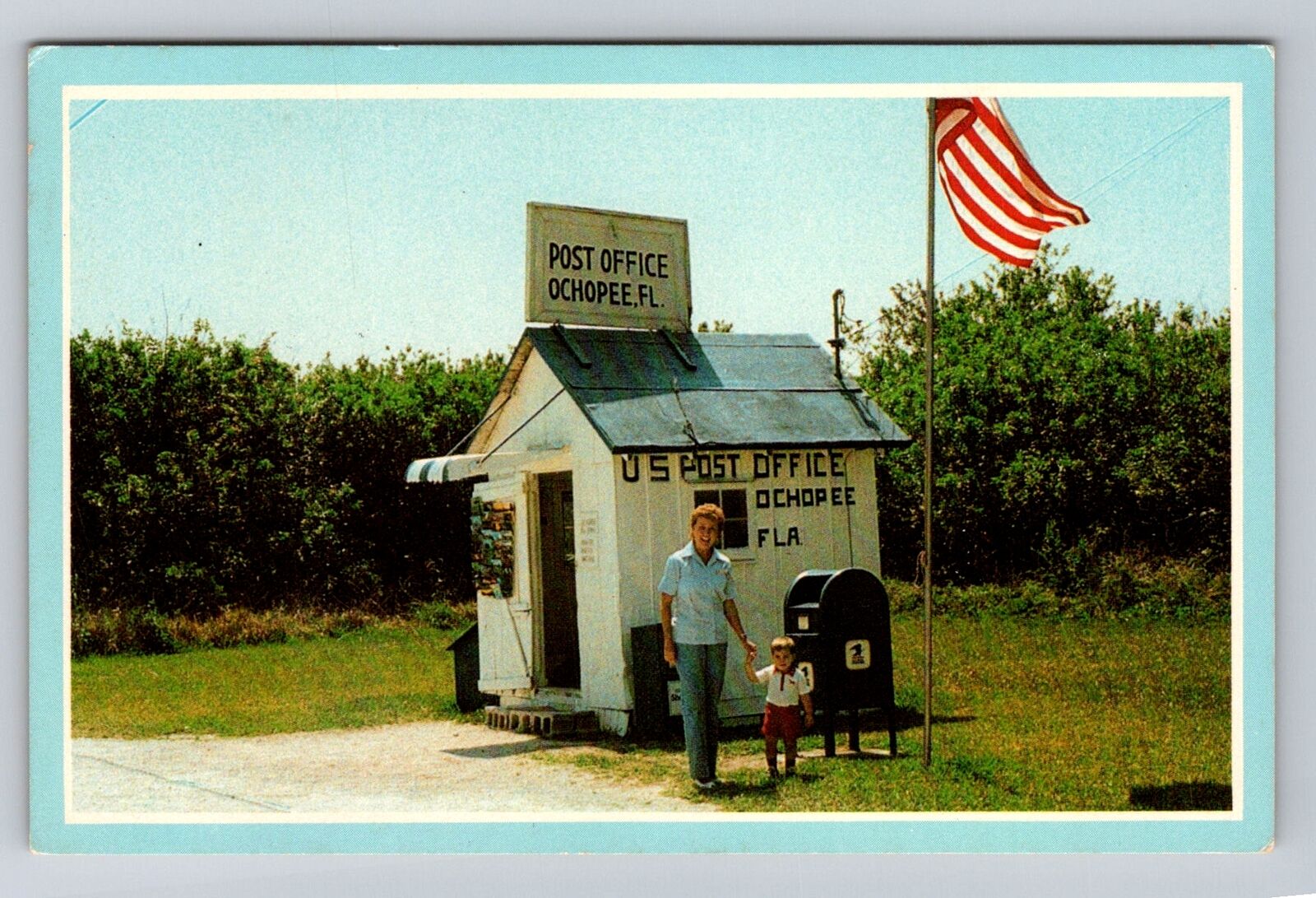 Ochopee FL-Florida, Smallest Post Office Building in U.S, Vintage Postcard