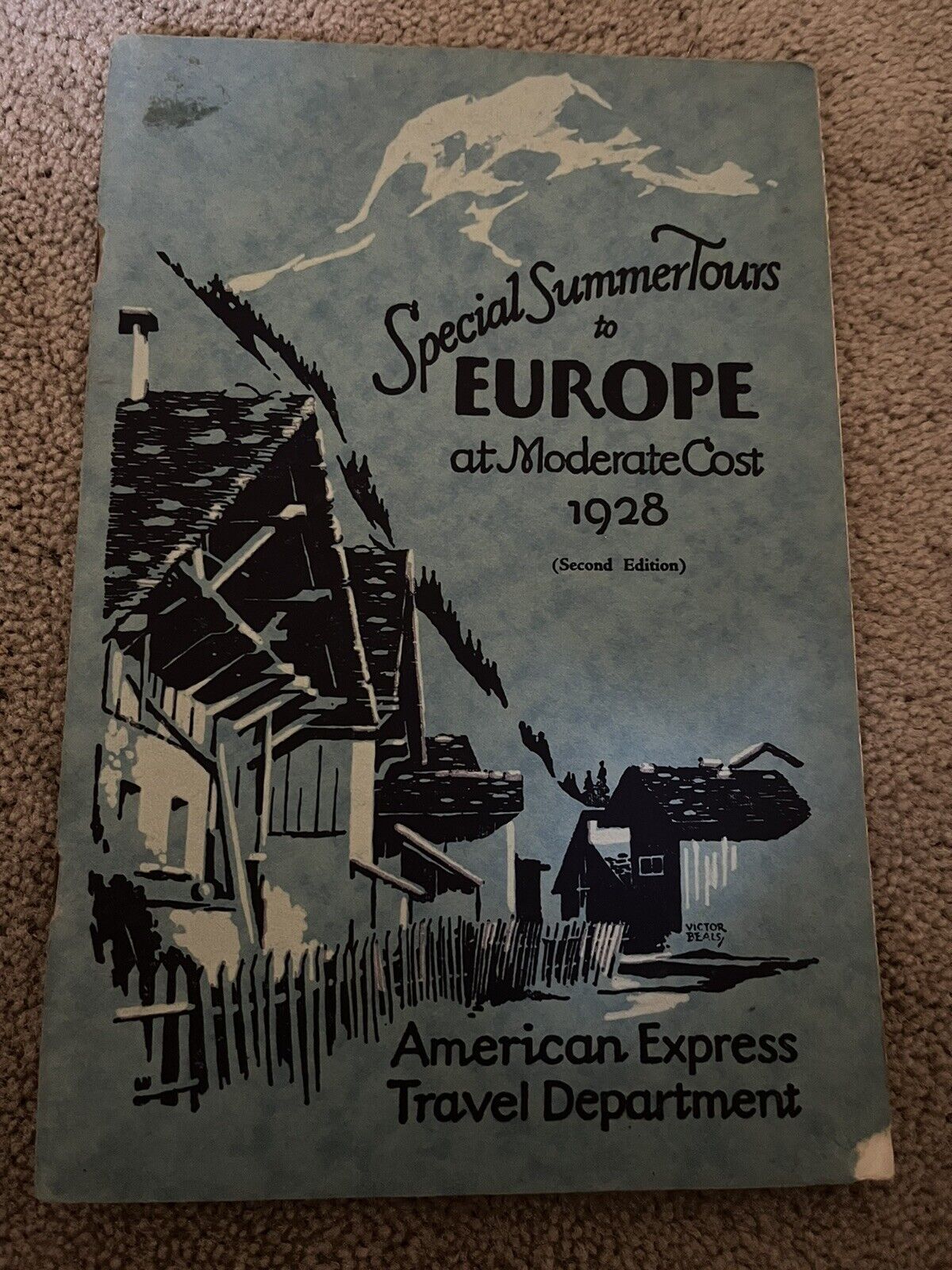 Vintage 1928 Travel Brochure American Express Summer Tours To Europe At Moderate