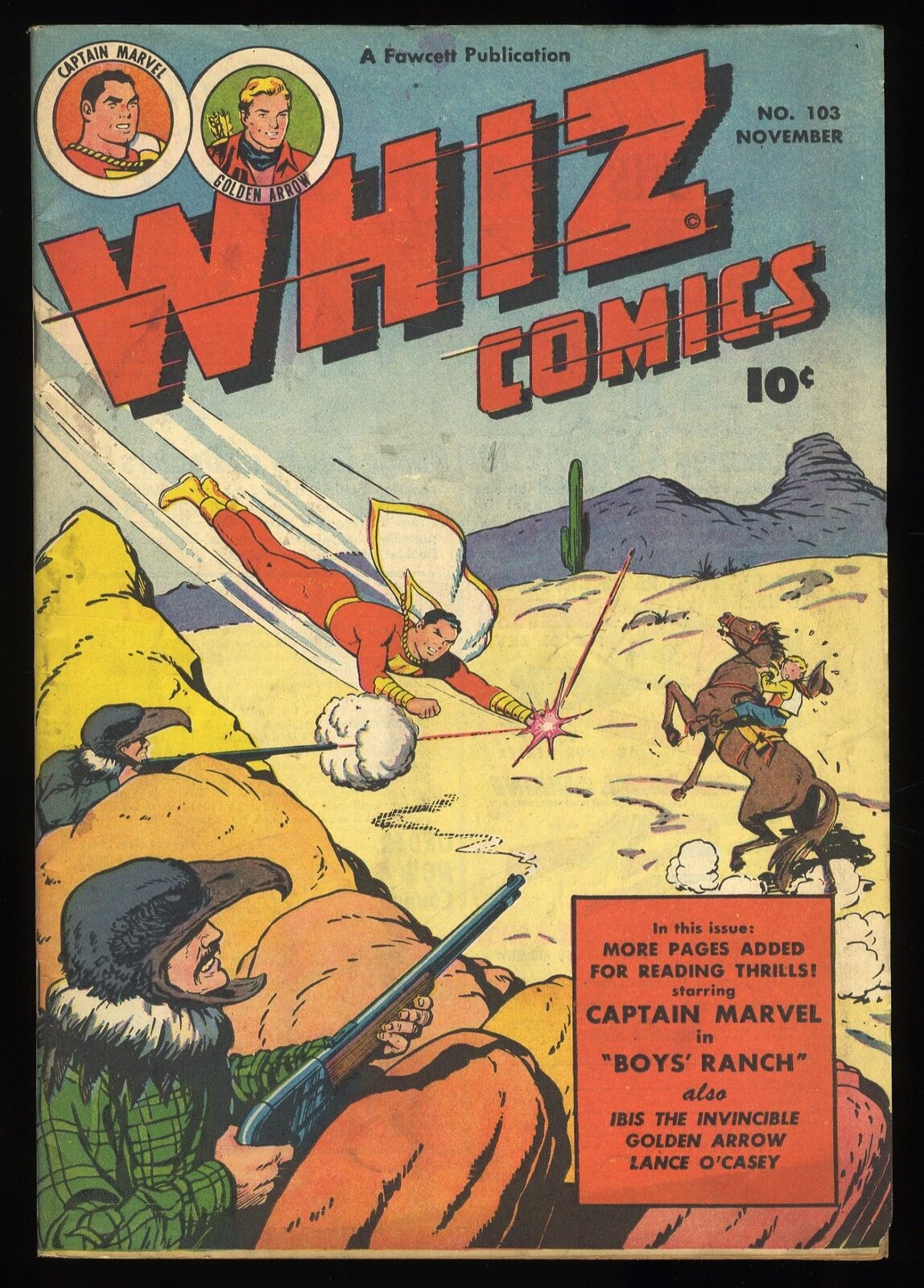 Whiz Comics #103 FN 6.0 Shazam Appearance C.C. Beck. Cover Art Fawcett 1948