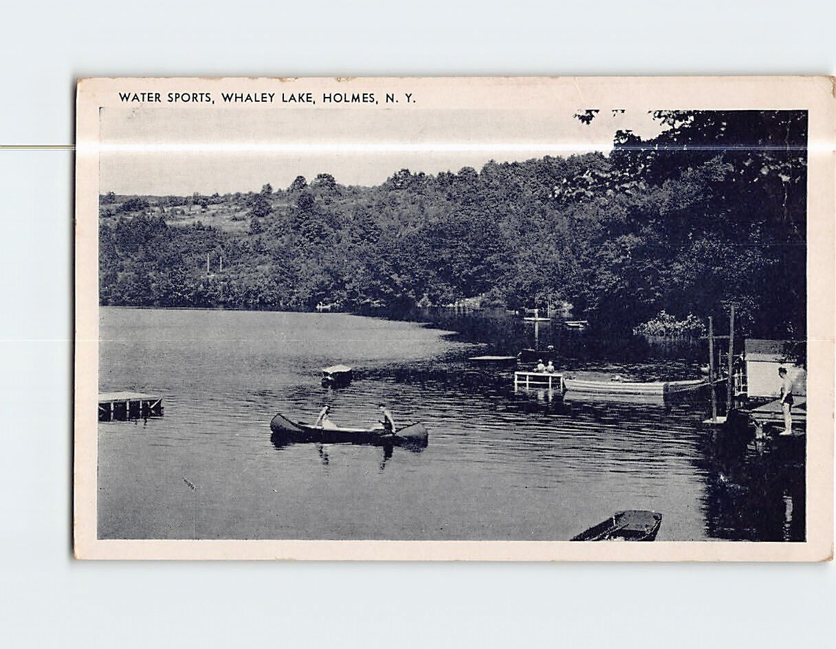 Postcard Water Sports Whaley Lake Holmes New York USA