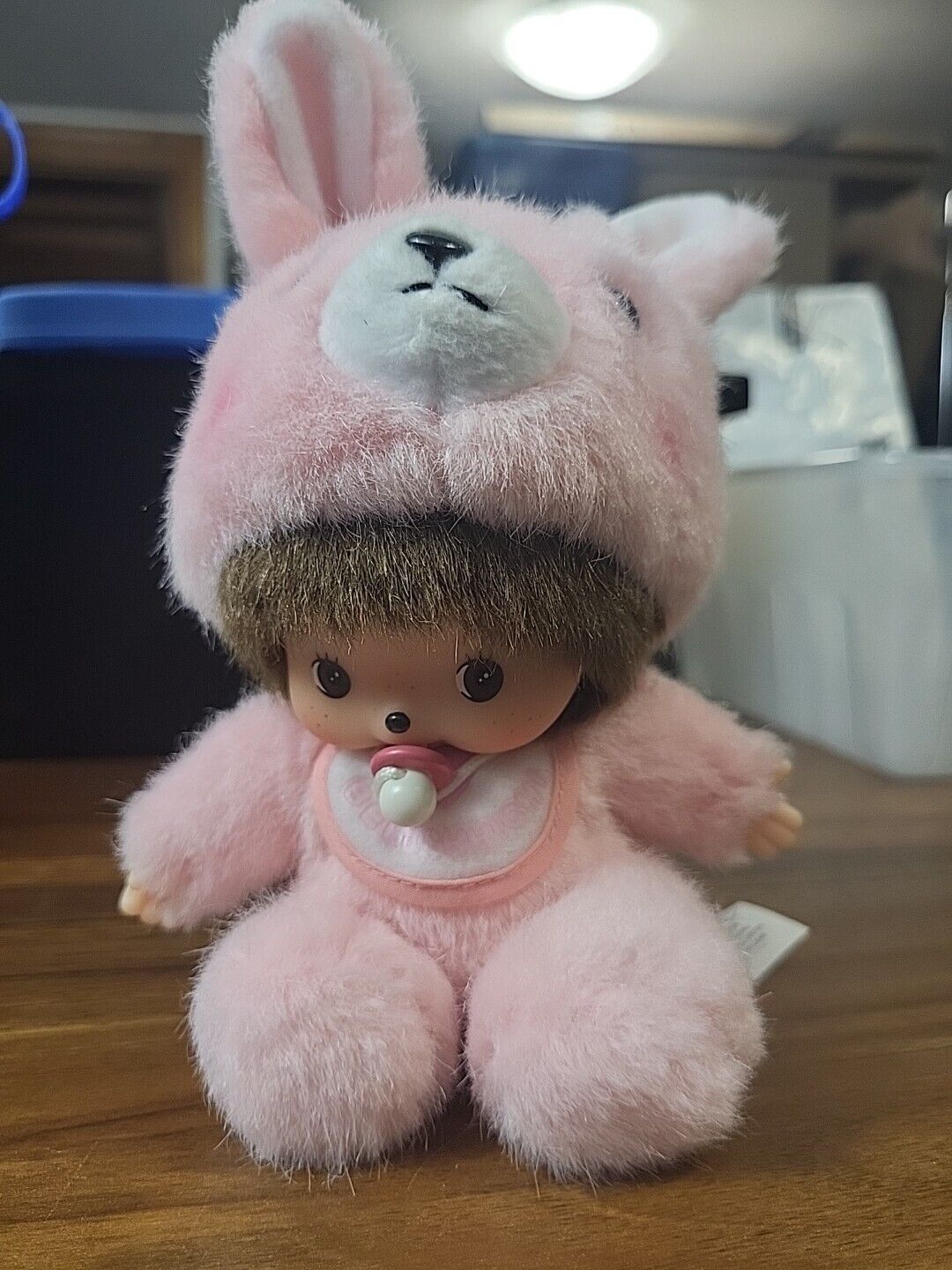 BEBICHHICHI BABY Bunny Monchhichi Doll Toy 5.75” Pink