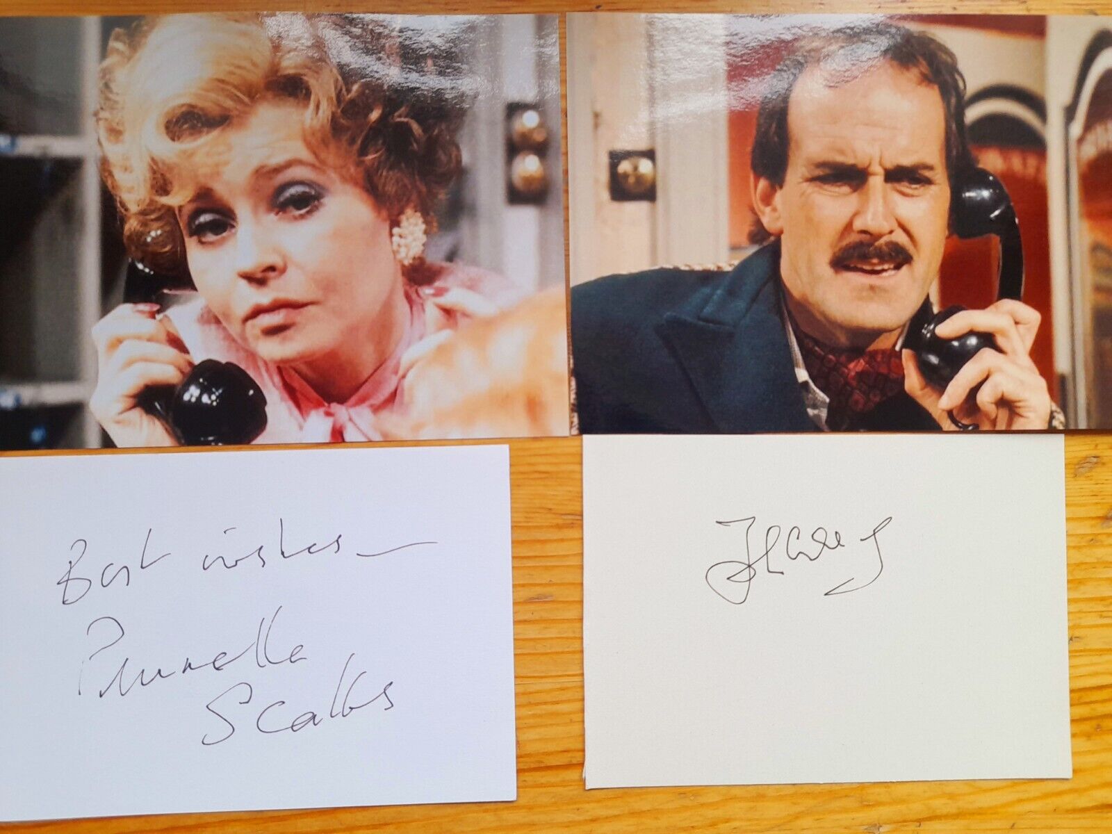 Fawlty Towers John Cleese Andrew Sachs Prunella Scales 3 Autographs & Photos WOW