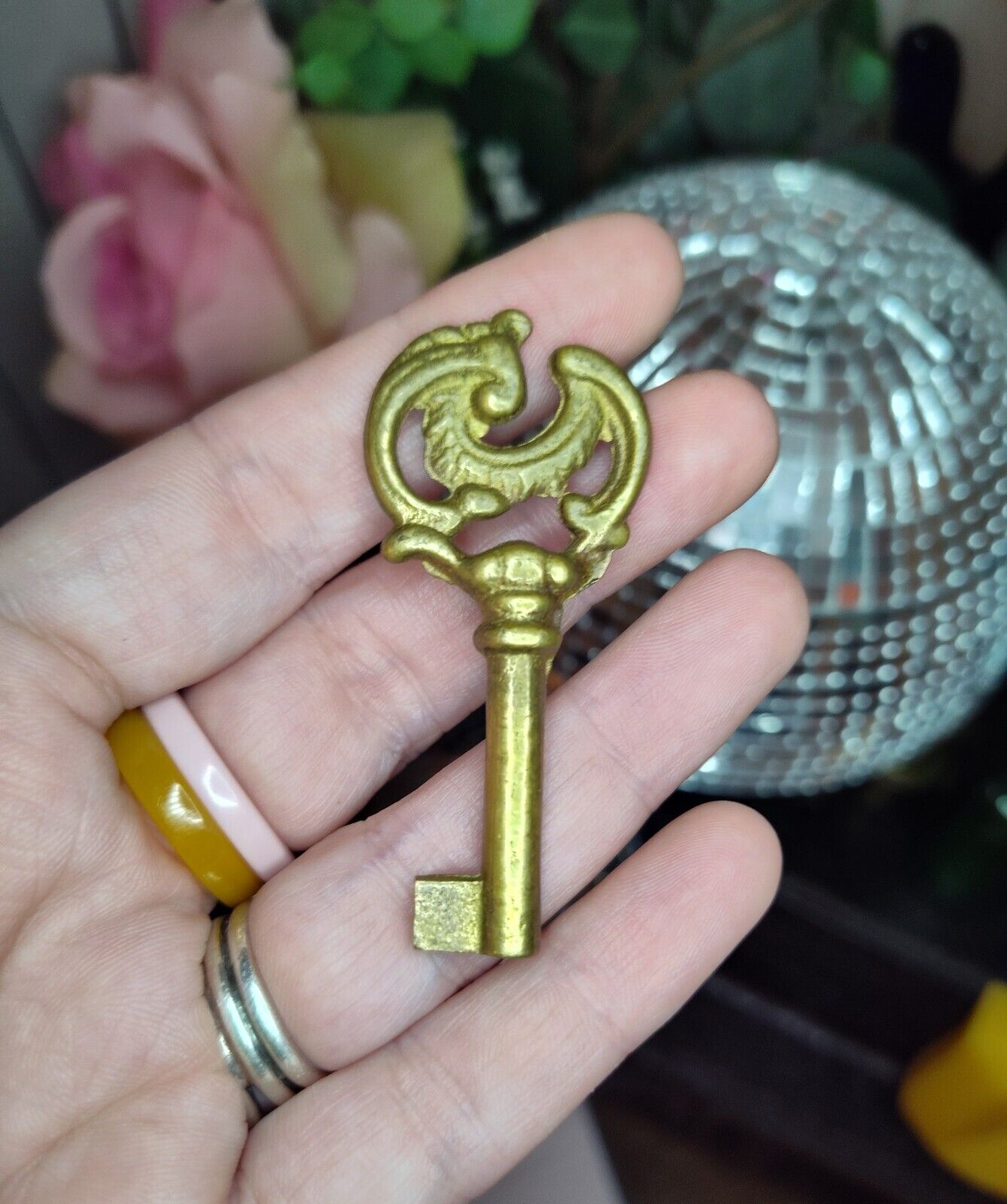 Genuine Antique Brass Skeleton Key Rare