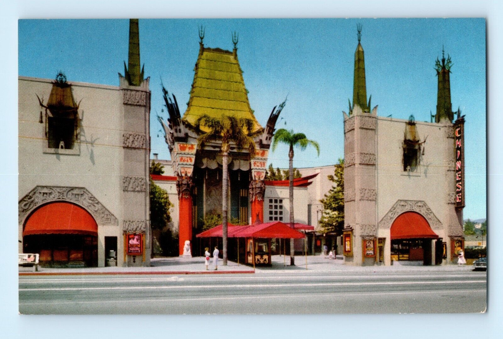 Hollywood California Grauman\'s Chinese Theatre Blvd Premieres Stars  Postcard C2