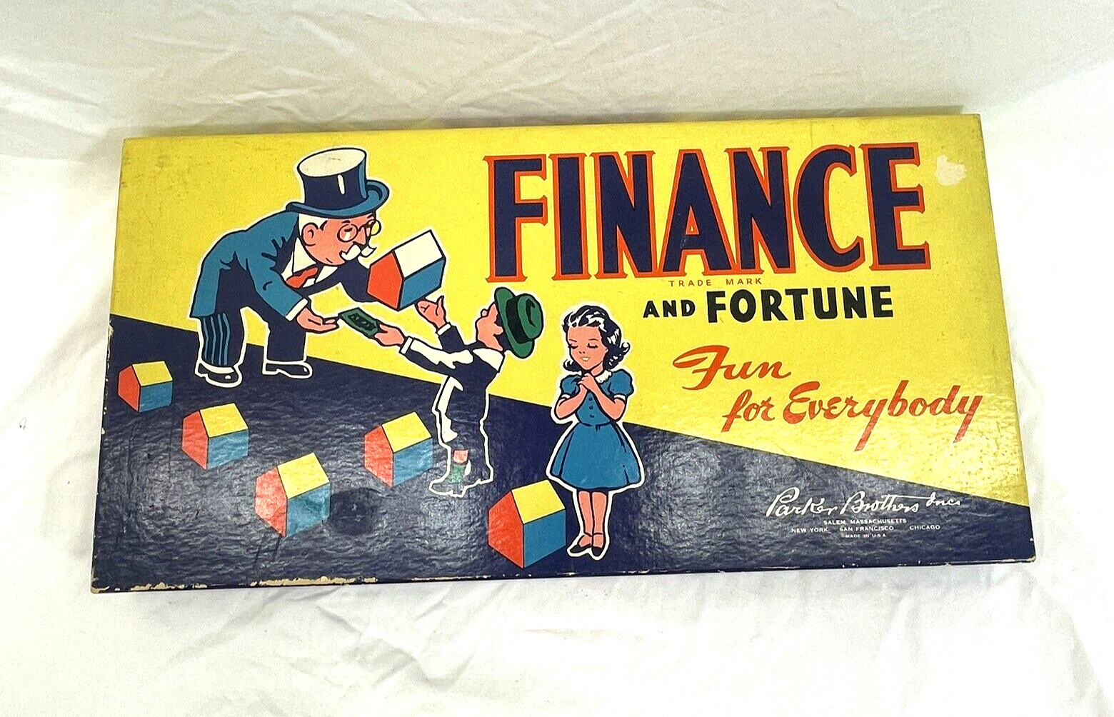 VINTAGE 1936 FINANCE AND FORTUNE HOUSE & LOT PARKER BROTHERS BOARD GAME RARE WOW