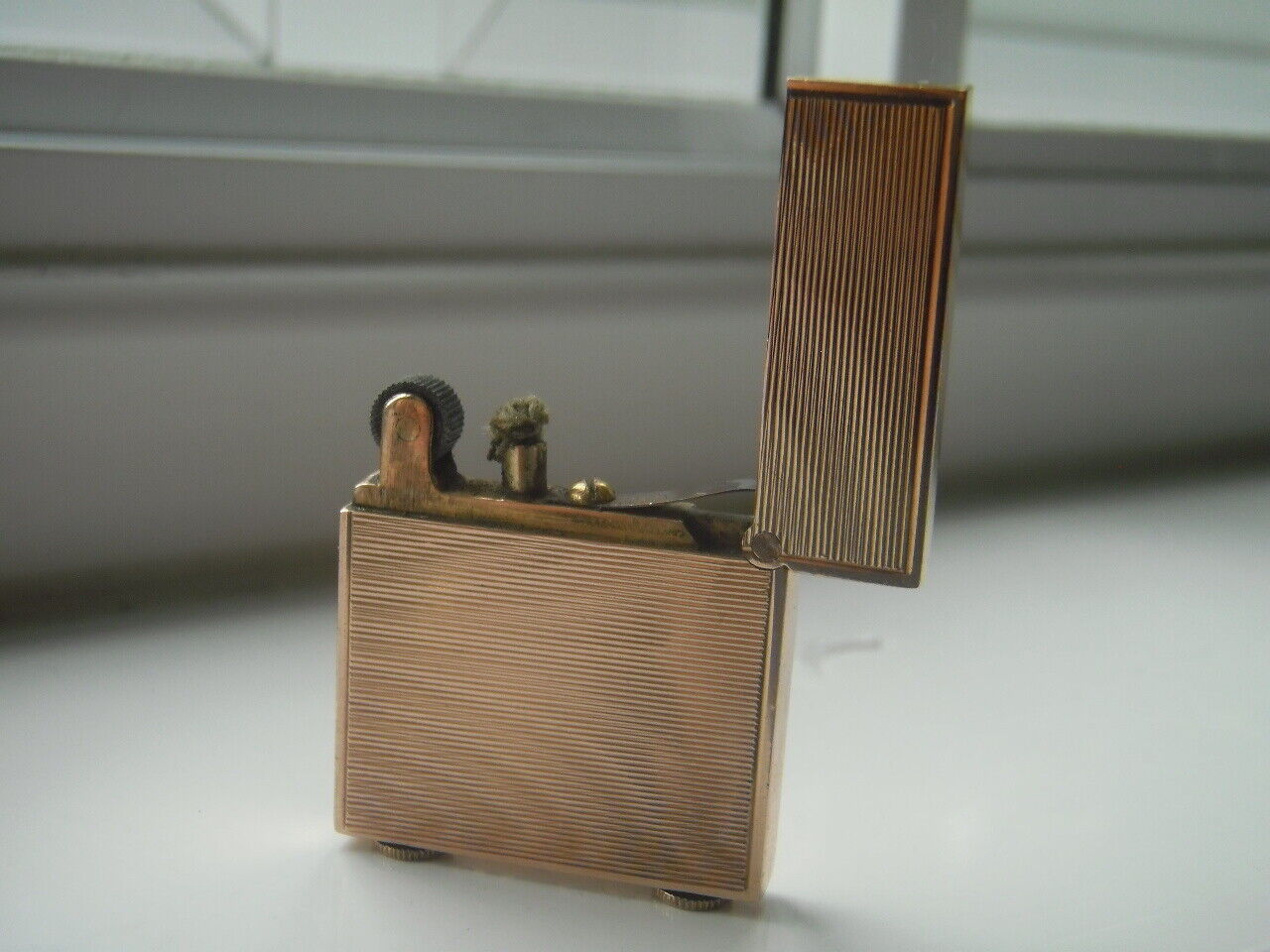 9ct rose gold lighter, MINIATURE SIZE, RARE, solid gold