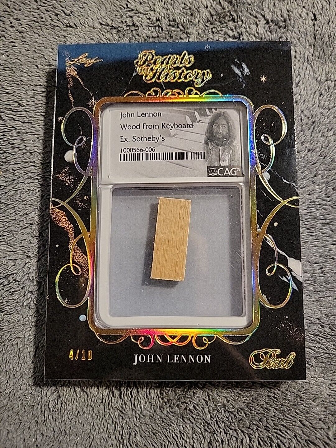 John Lennon 2024 Leaf Pop Century Pearls Of History Keyboard Wood 4/10 BEATLES