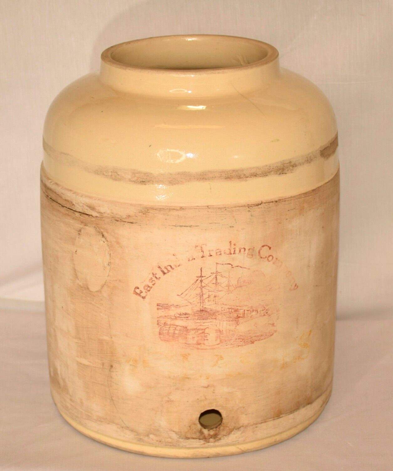Vintage Antique? East India Trading Co Stoneware Molasses Jug 5-Gallon 14\