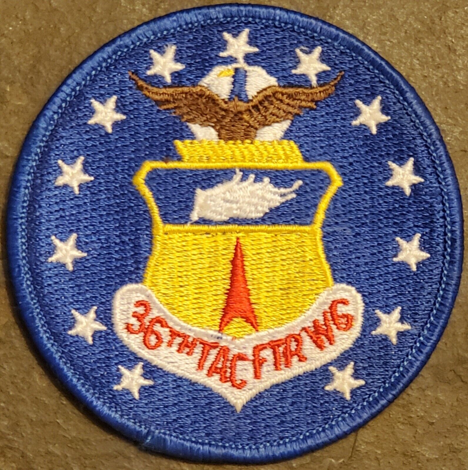 USAF 36th Tactical Fighter Wing Patch: ANDERSON AFB, GUAM: SUBDUED VTG ORIGINAL