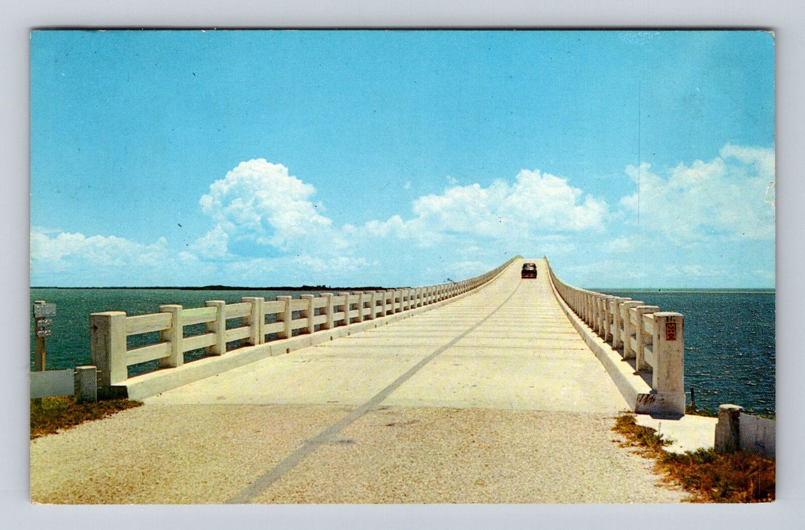 Key West FL-Florida, Overseas Highway, Antique, Vintage c1953 Souvenir Postcard