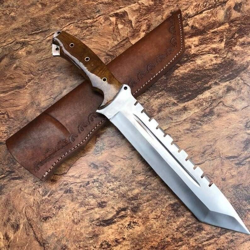 Custom Handmade Carbon Steel Blade Survival RAMBO Knife | Hunting Knife Camping