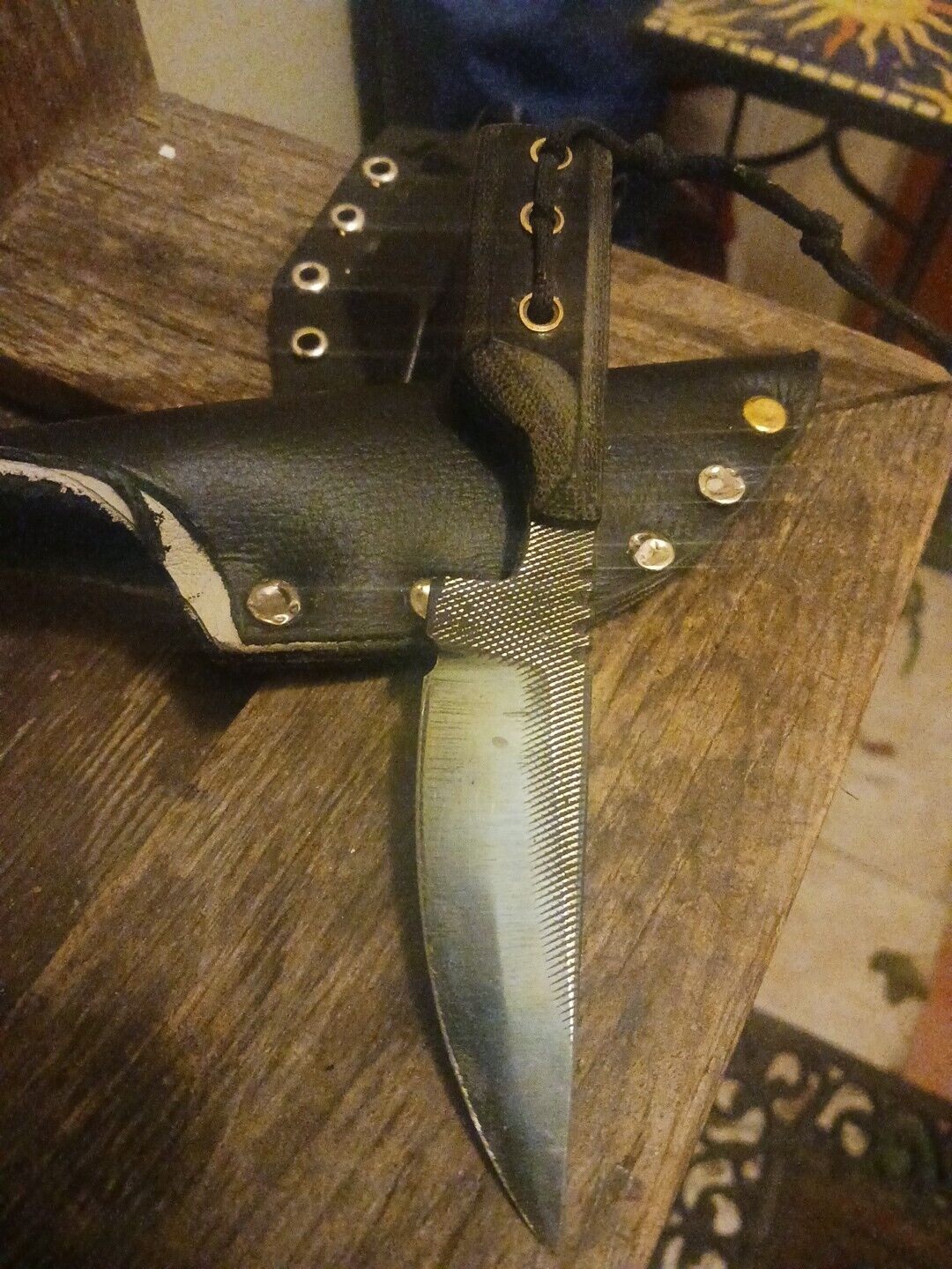 custom made repurposed fixed blade file knife