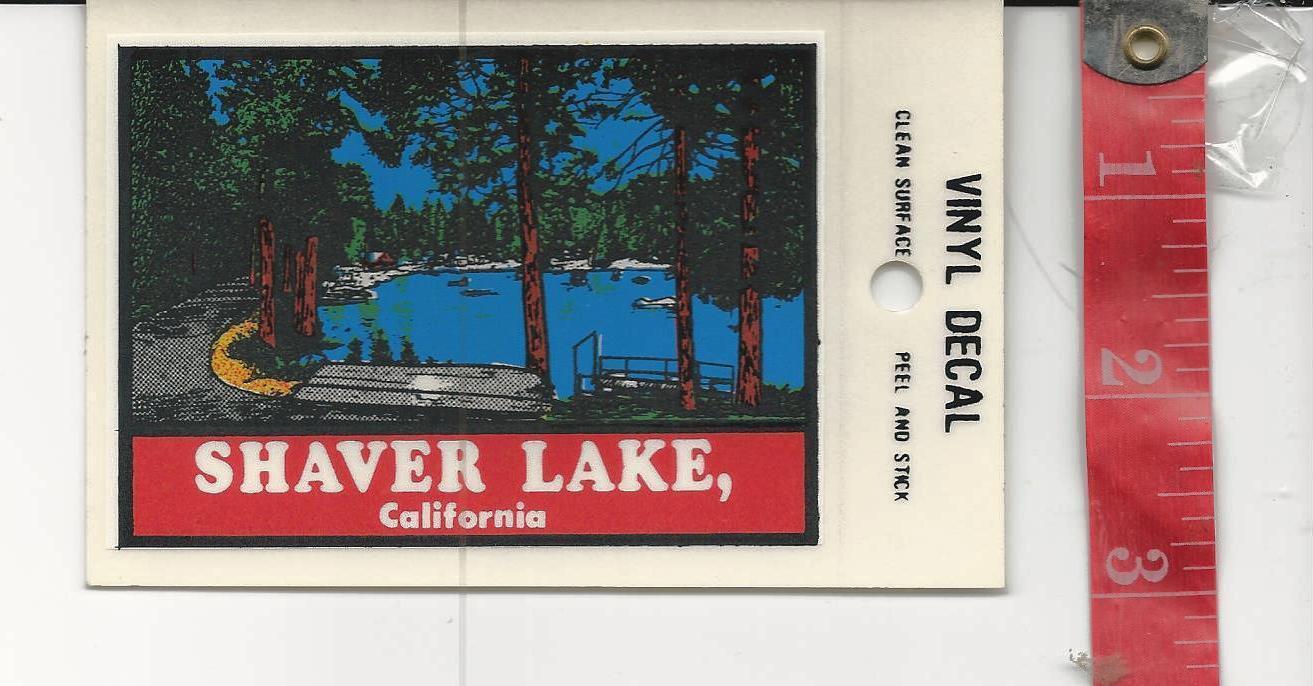 Vintage Vinyl decal Shaver Lake California Baxter Lane