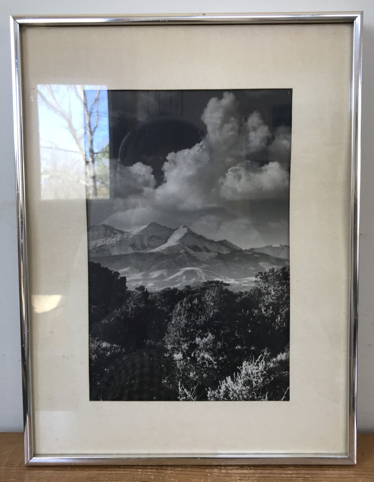Vintage Framed Black White Mountain Oringinal Photo Matted Framed 16.5“ x 12.5\