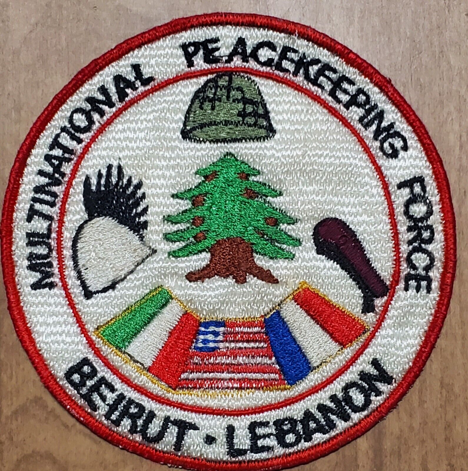 Multinational Peacekeeping Force Beirut Lebanon Patch ORIGINAL 1970's RARE VTG