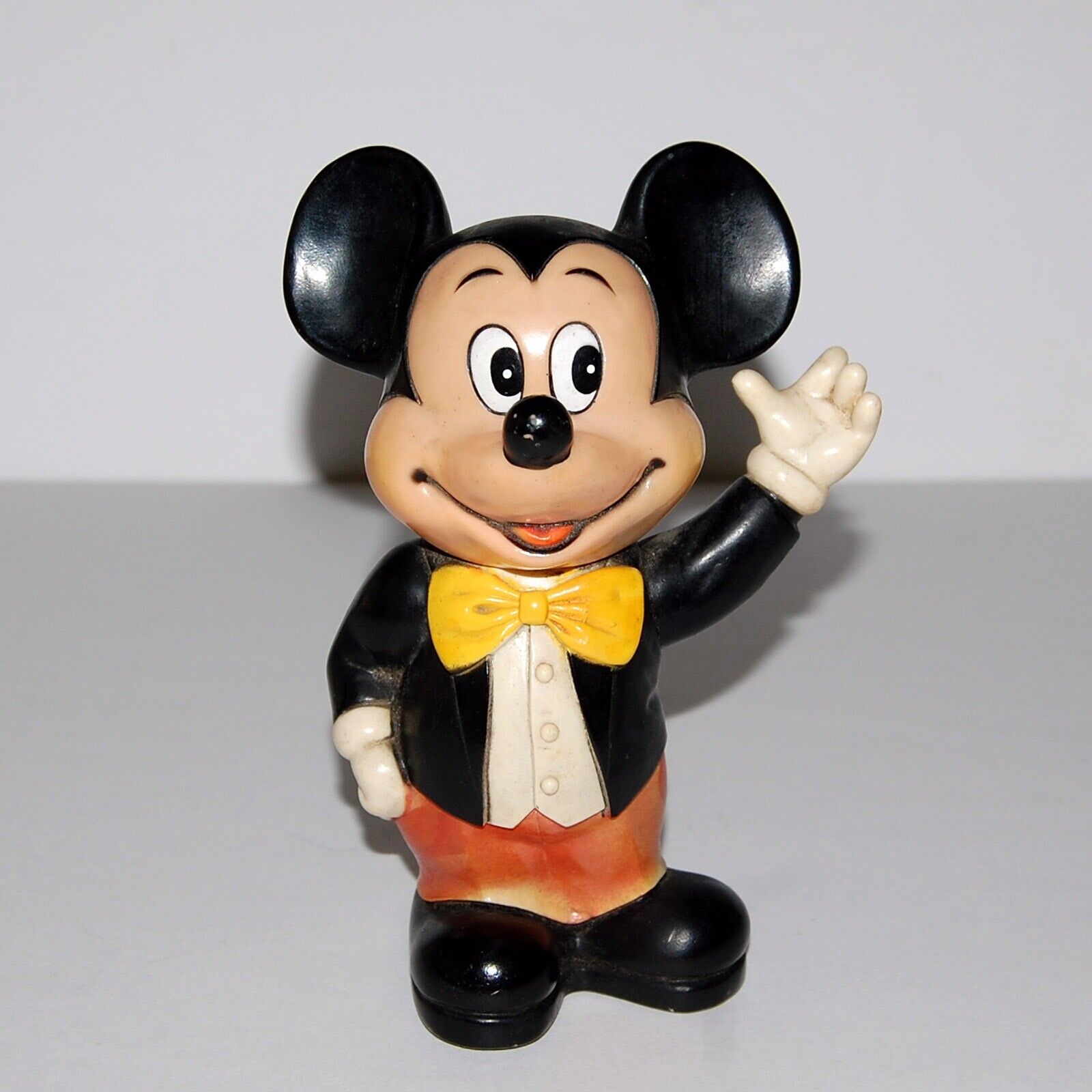Mickey Mouse Bank 1940's Vintage Vinyl Walt Disney Productions Korea