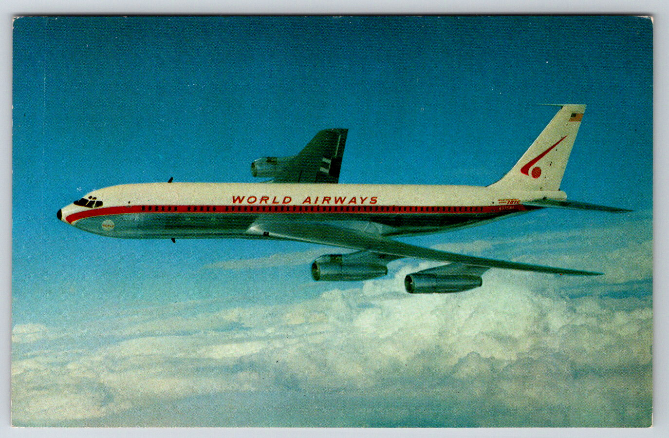 c1960s Boeing 707 Intercontinental Jetliner Plane Vintage Postcard
