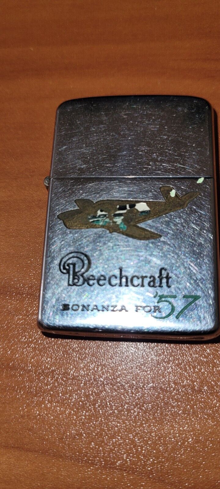  1960 town and country Zippo with Beechcraft bonanza aircraft manuf. 1957