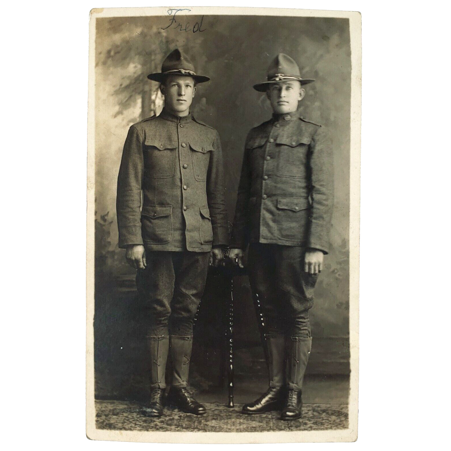Oregon WW1 Soldiers RPPC Postcard c1914 Military Men in Uniform Real Photo B3485