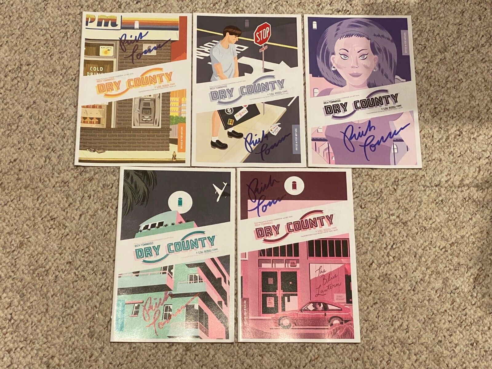 RICH TOMMASO Signed DRY COUNTY ISSUES #1-5 EXCELLENT CONDITION