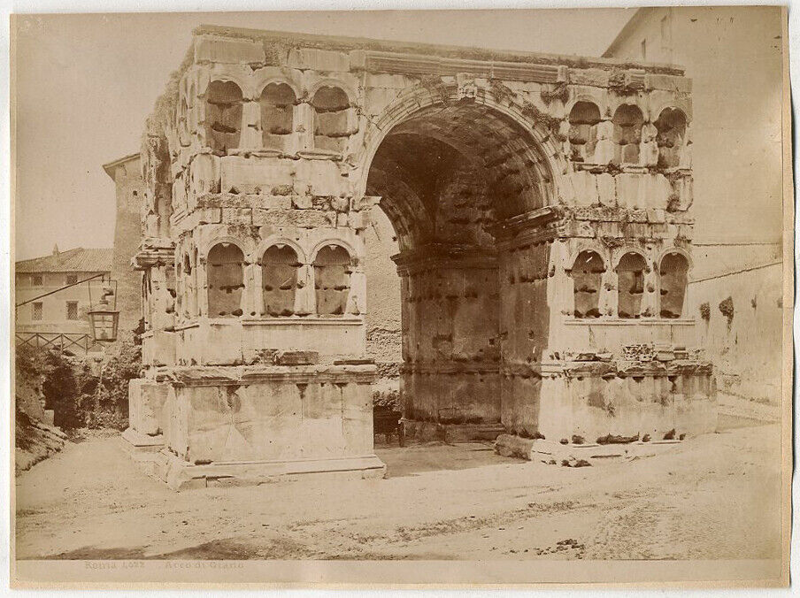 Photo Albumen Anonymous Arco Giano Rome Roma Italy to The 1870