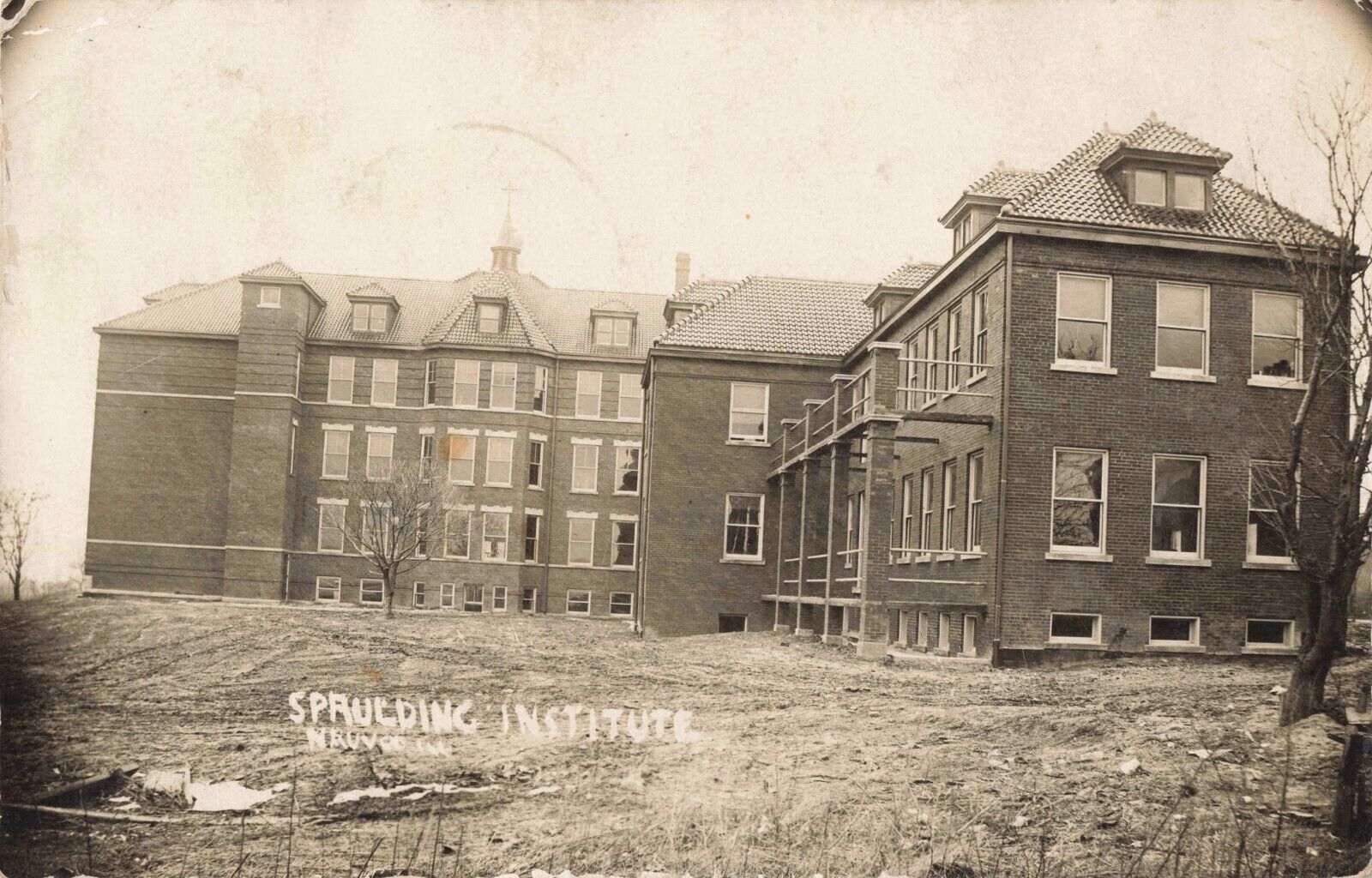 Spaulding Institute Nauvoo Illinois IL Boys School 1908 Real Photo RPPC