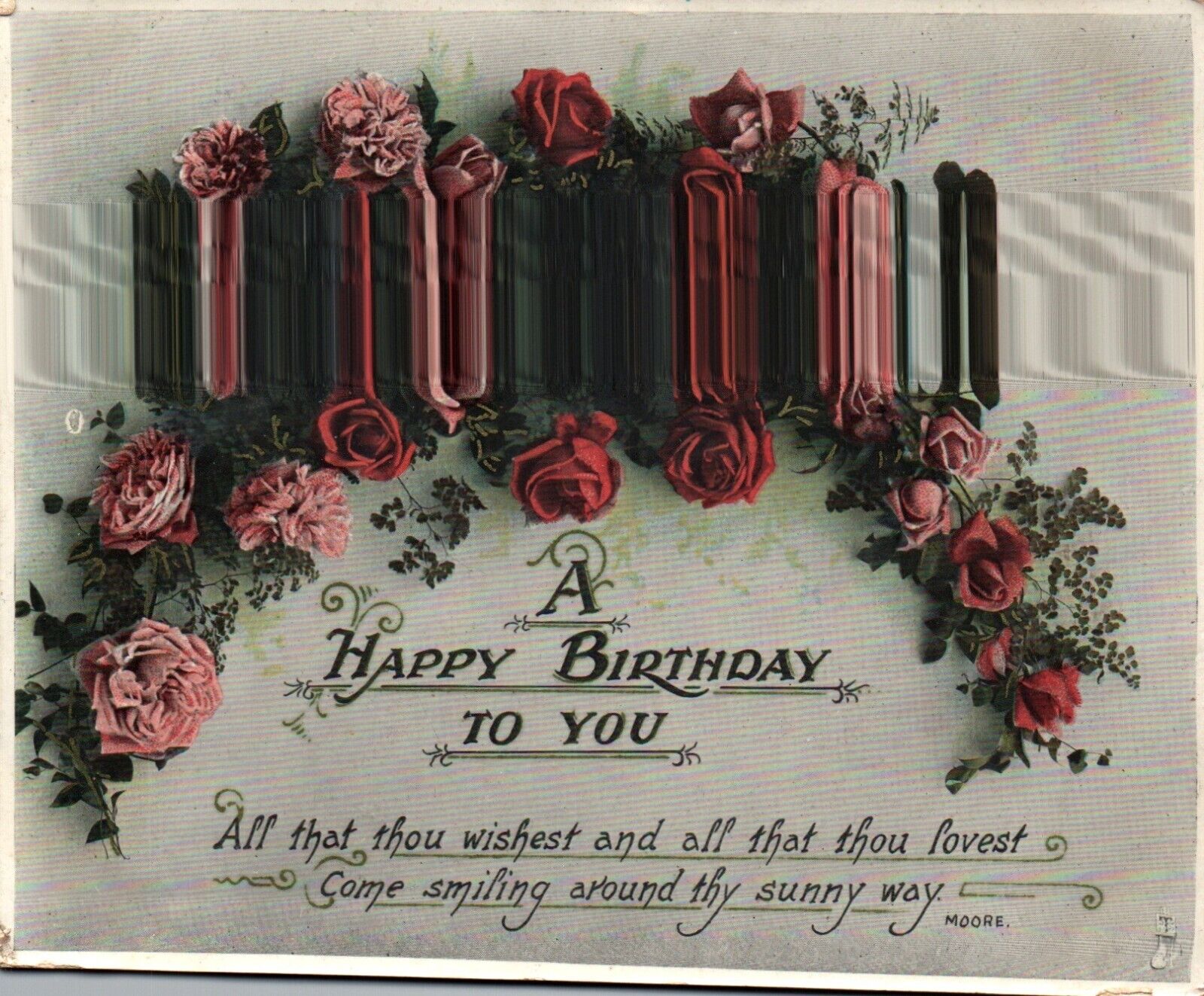 Vintage Tuck's Birthday Postcard, c1912, Tuck's Post Cards